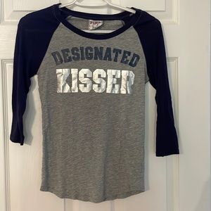 VS Pink NY Yankees 3/4 Sleeve Tee XS